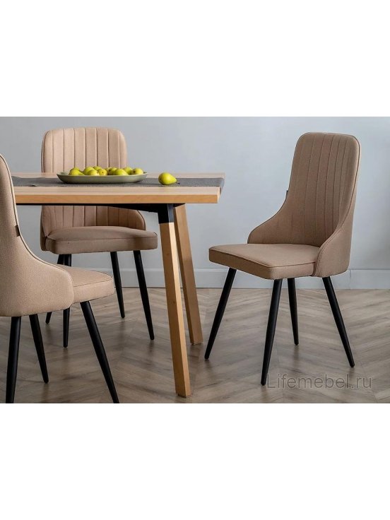 Комплект стульев Вейв 01 2 шт бежевый / черный