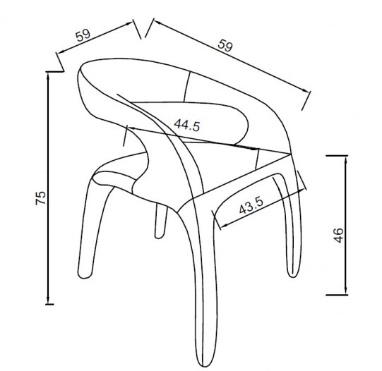 Кресло 160KD-57100 бежевый
