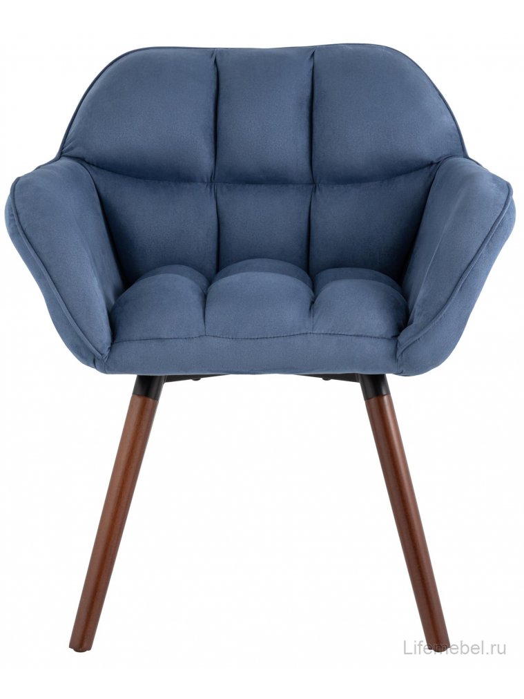 Кресло Алия синяя замша