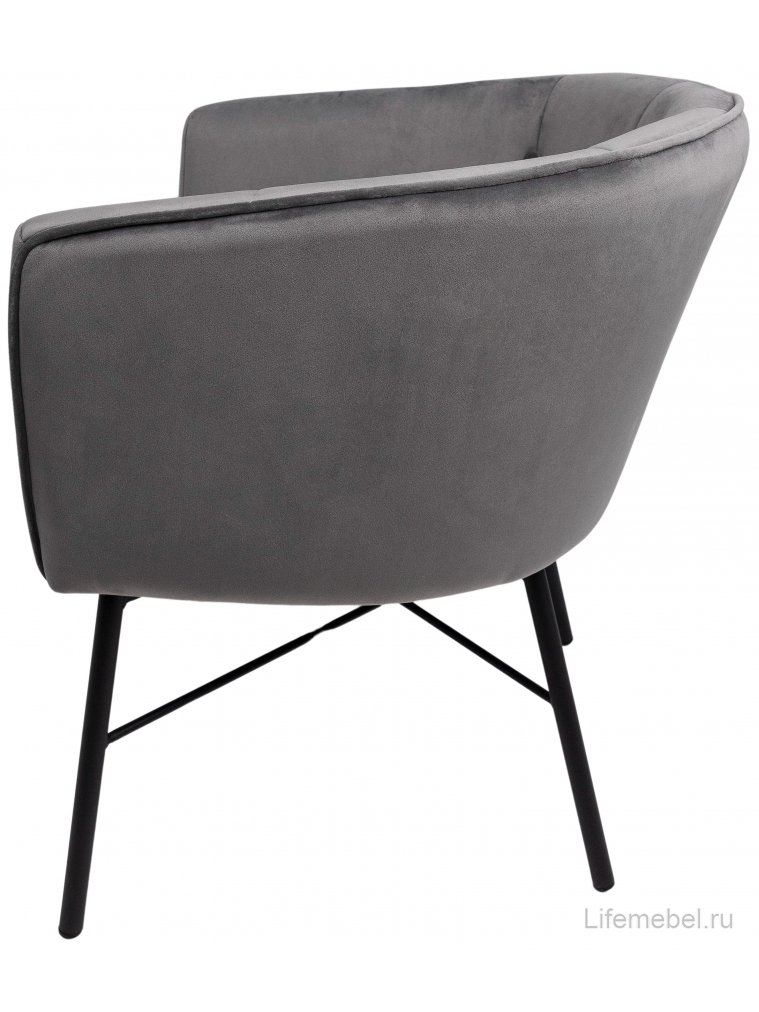 Кресло Almond велюр серый