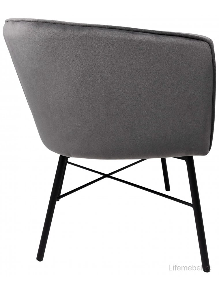 Кресло Almond велюр серый
