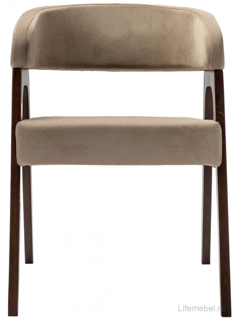 Кресло Baxter beige / темный орех