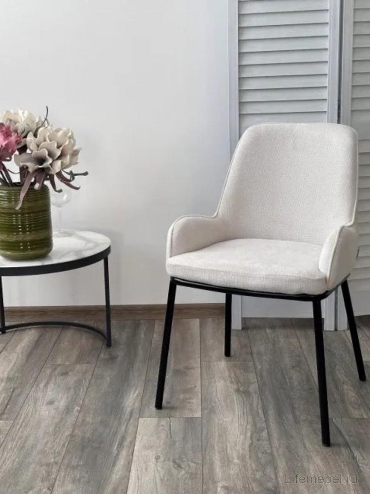 Кресло Brio cato-01 белый фактурный / черный