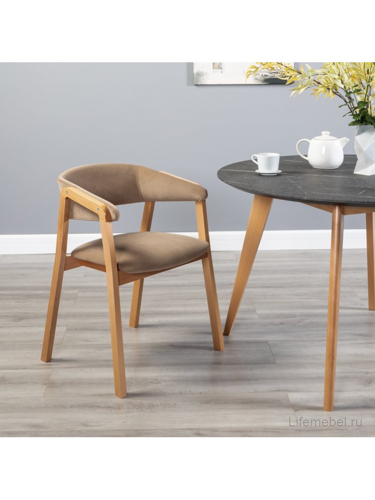 Кресло Dalia soft beige / натуральное
