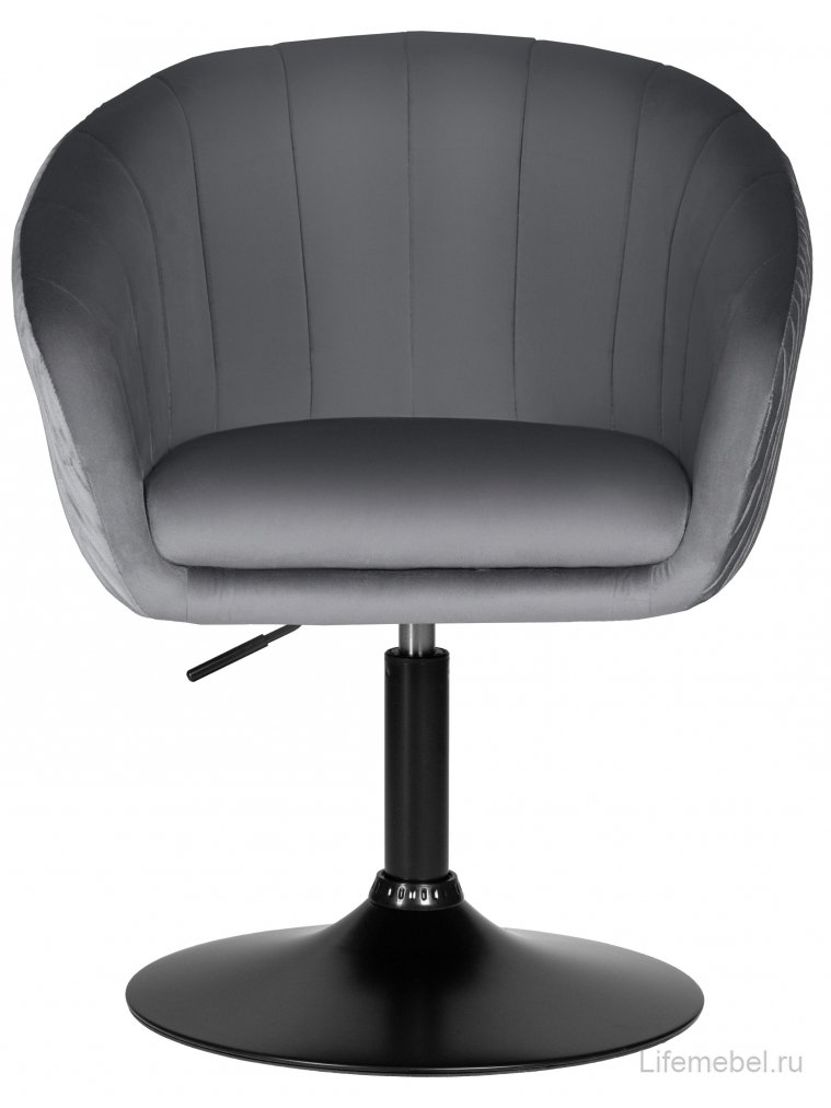 Кресло Edison Black серый велюр 1922-19