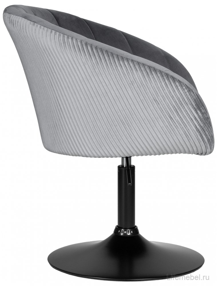 Кресло Edison Black серый велюр 1922-19