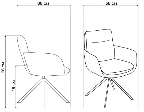 Кресло Eilat серое / черное
