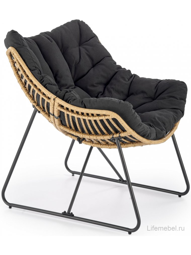 Кресло Whisper черный / натуральный