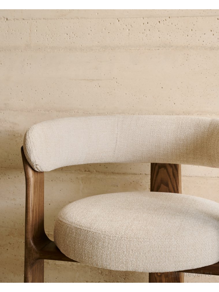 Кресло Granite бежевое / орех