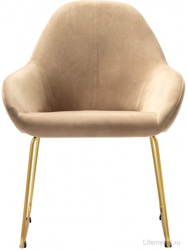 Кресло Kent Diag beige / линк золото