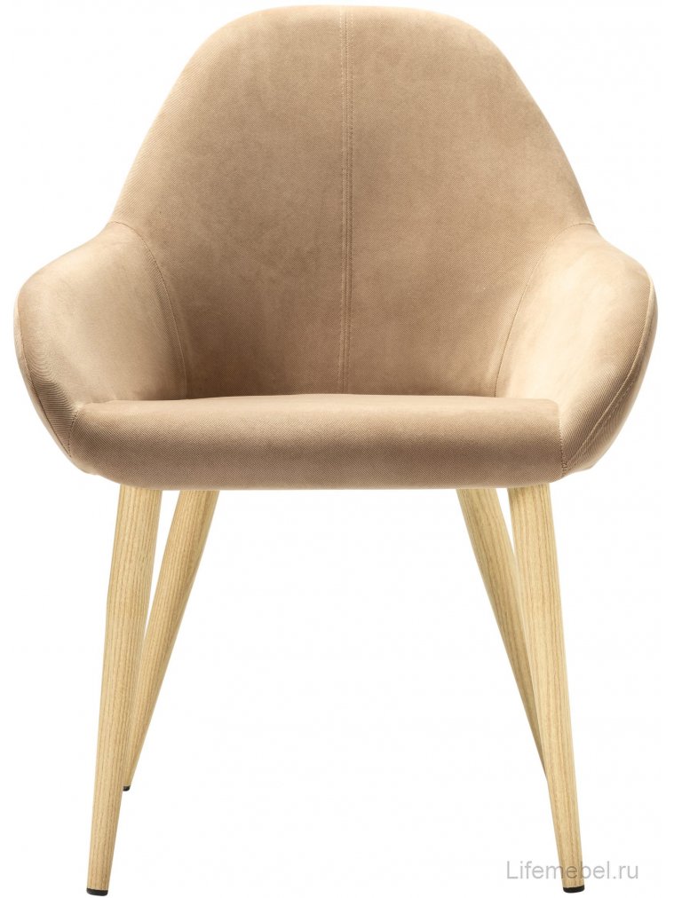 Кресло Kent Diag beige / натуральный дуб