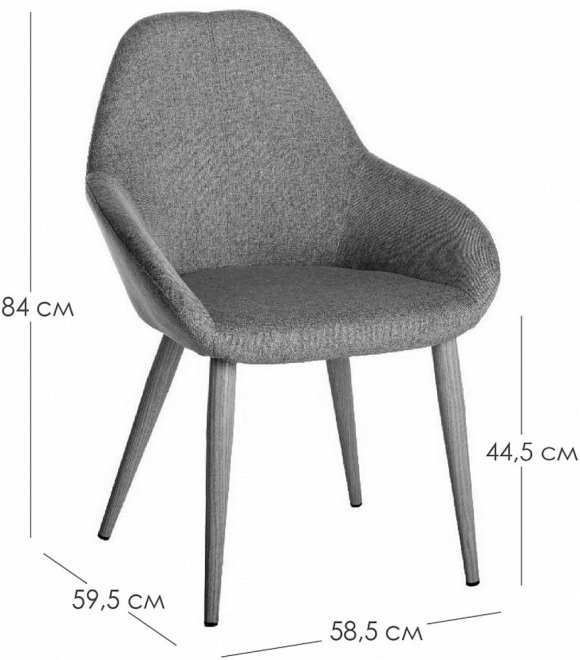 Кресло Kent Diag beige / натуральный дуб