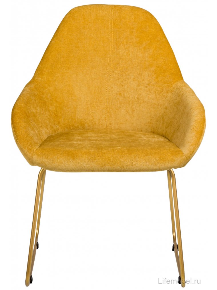 Кресло Kent желтое / линк золото
