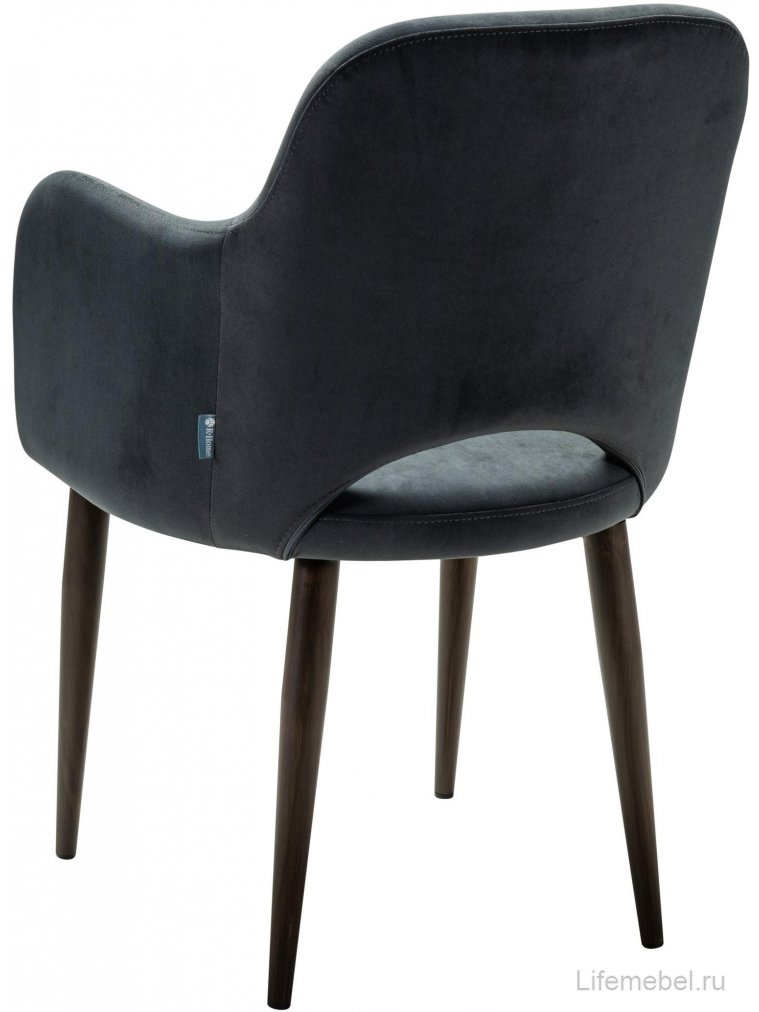 Кресло Ledger grey / темный орех