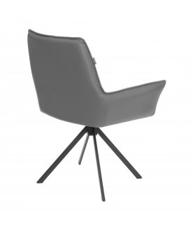 Стул-кресло Murano светло-серый / графит