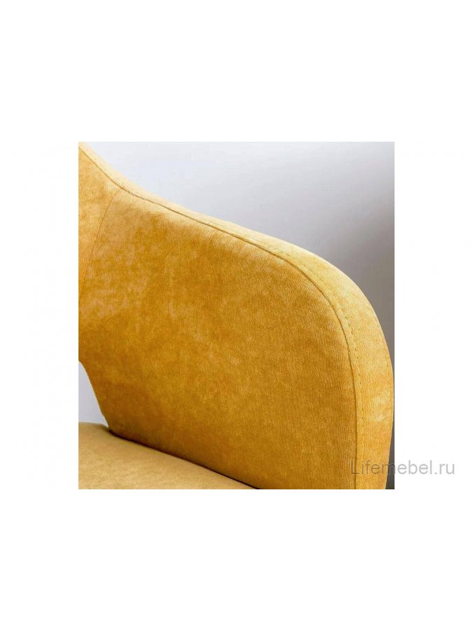 Кресло Oscar желтое / темный орех