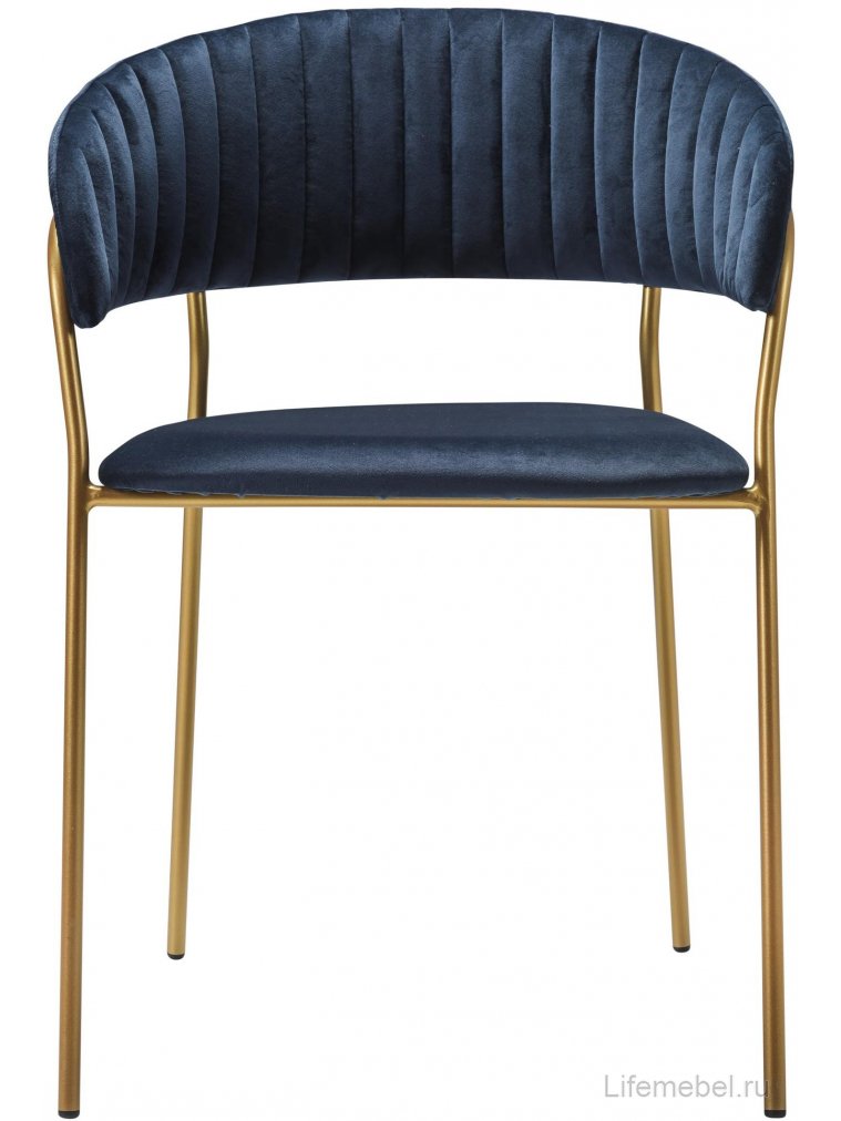 Кресло Portman синее / gold