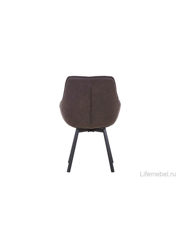 Кресло поворотное Арнем велюр темно-коричневый / черный каркас