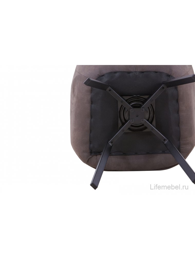 Кресло поворотное Арнем велюр темно-коричневый / черный каркас