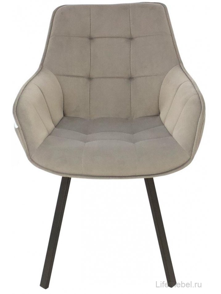 Кресло поворотное Арнем замша латте / черный каркас