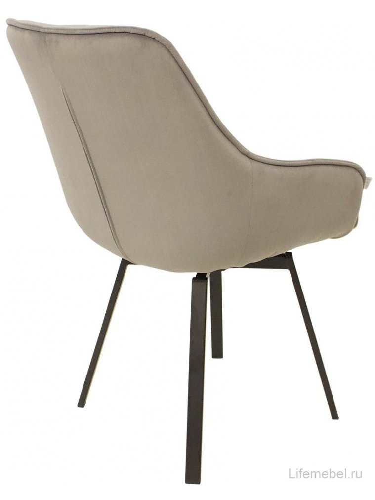 Кресло поворотное Арнем замша латте / черный каркас