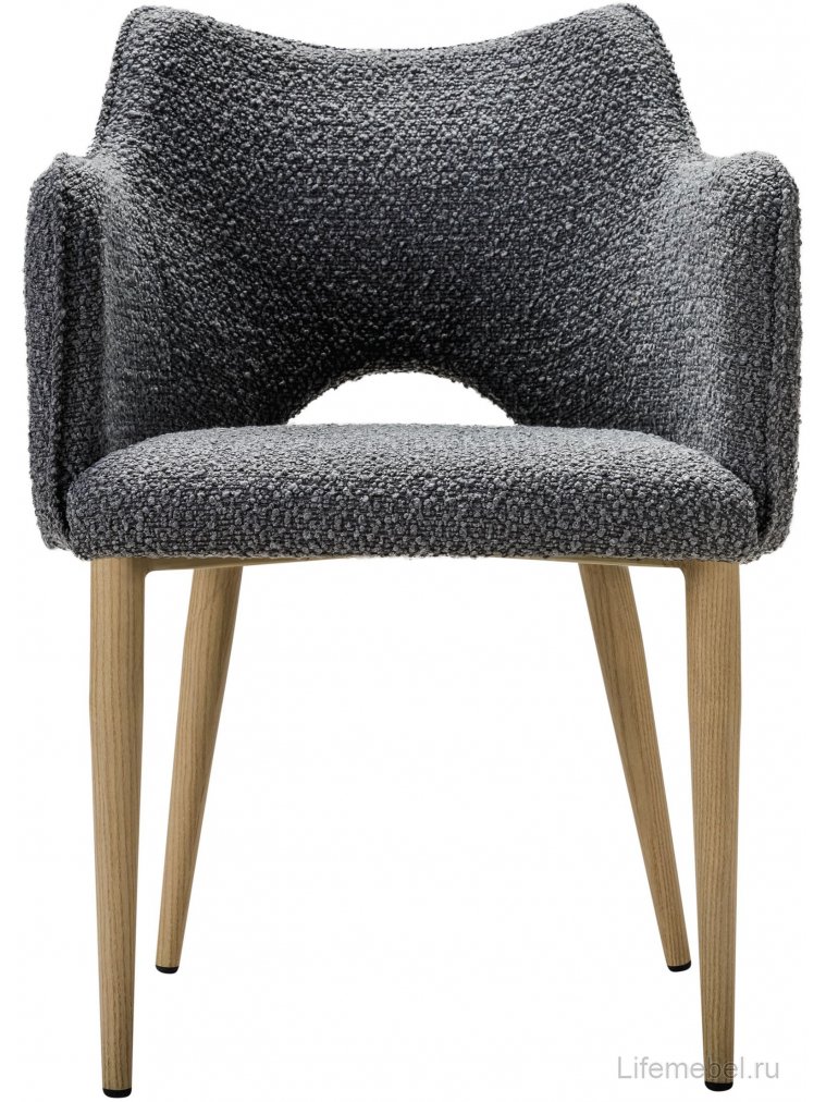 Кресло Ralf Vent темно-серое / натуральный дуб