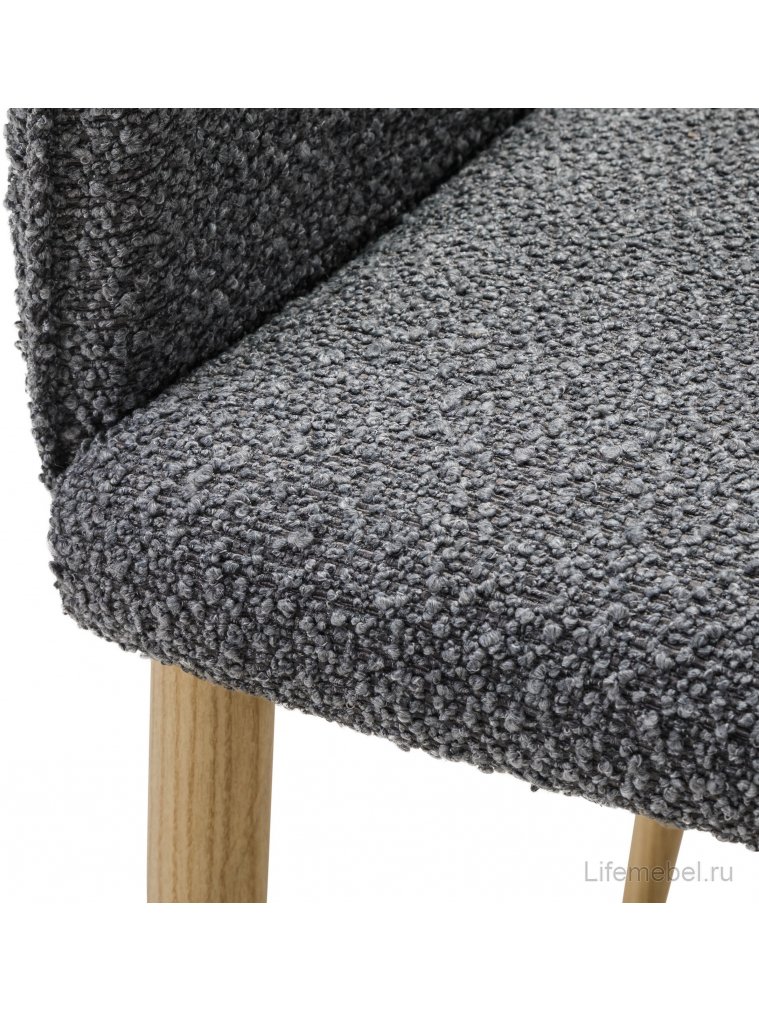 Кресло Ralf Vent темно-серое / натуральный дуб