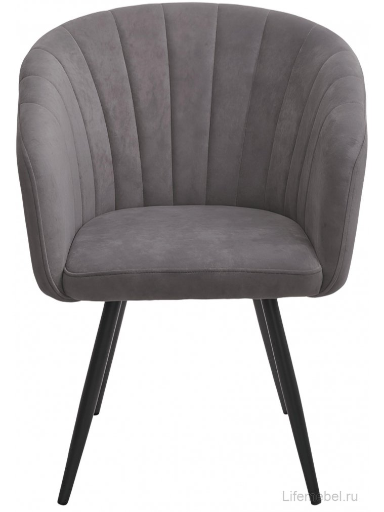 Кресло Runa 360 поворотное b28 темнор-серый велюр / черный