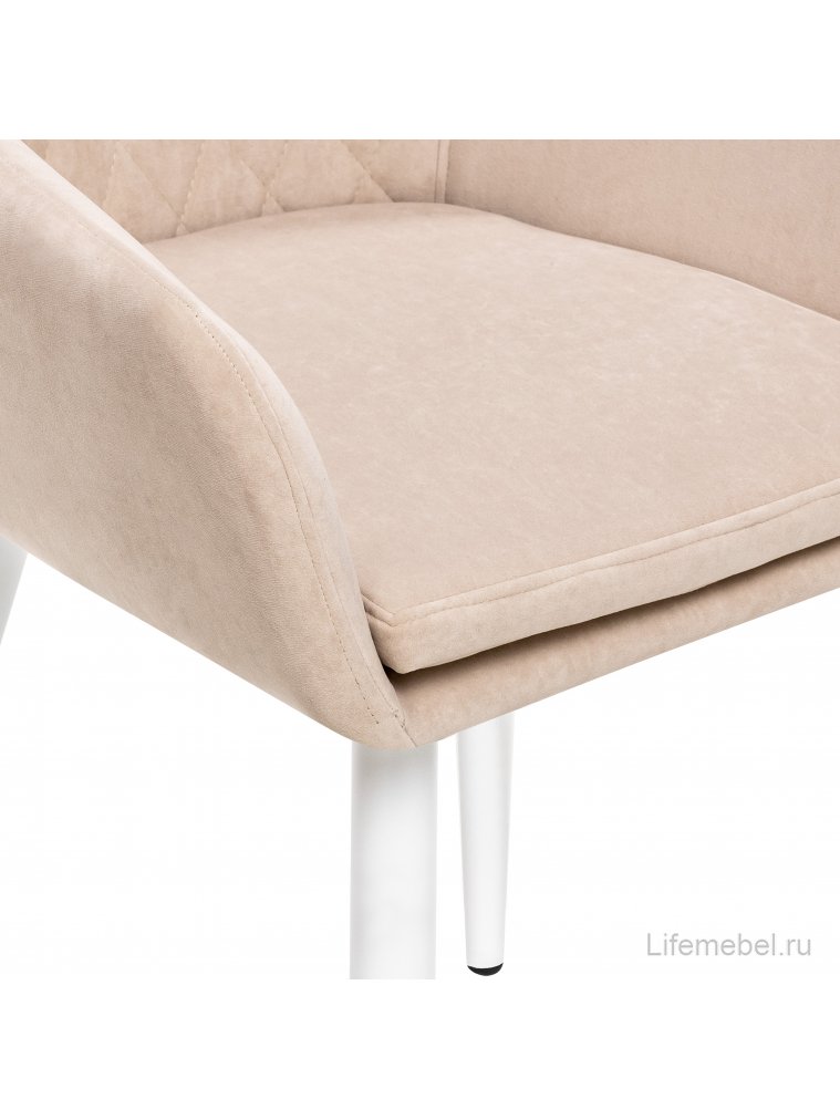 Кресло Слим бежевый / белый