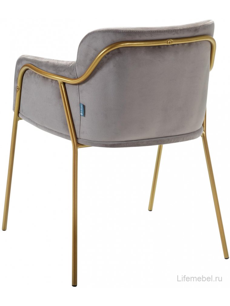 Кресло Strike серое / gold