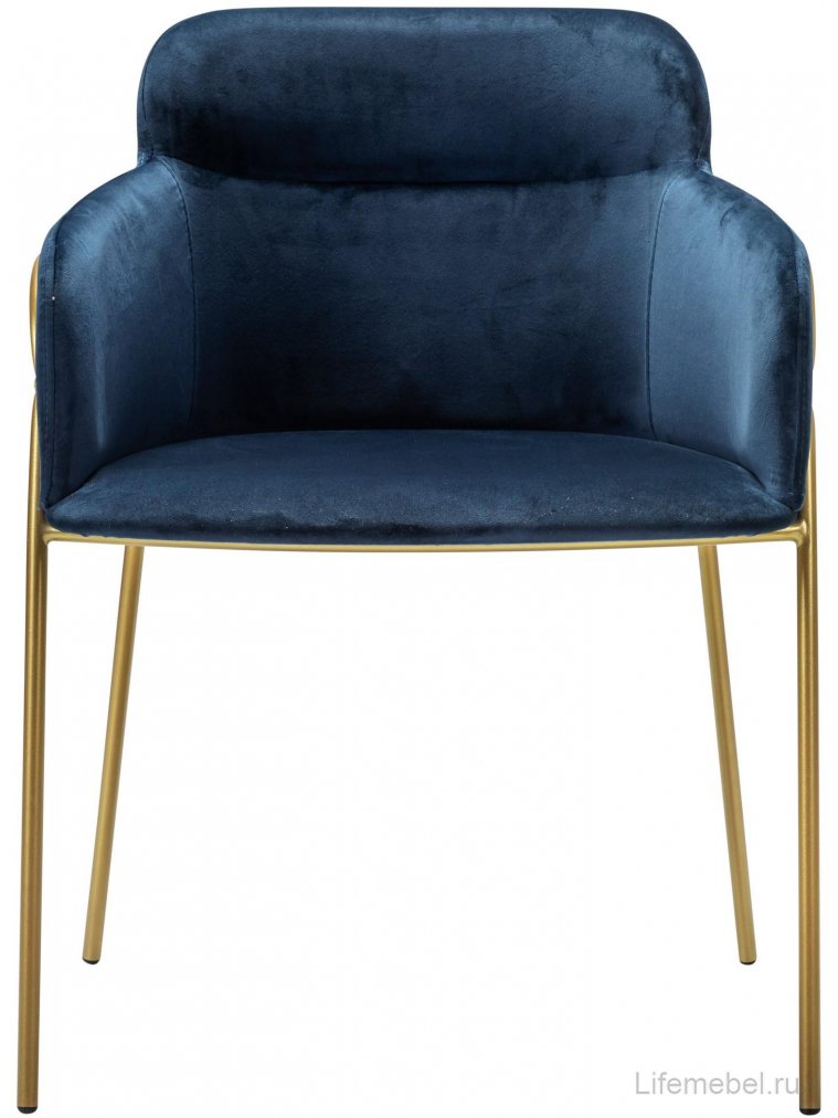 Кресло Strike синее / gold