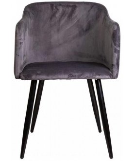 Стул-кресло Orly велюр HLR21 темно-серое / черное