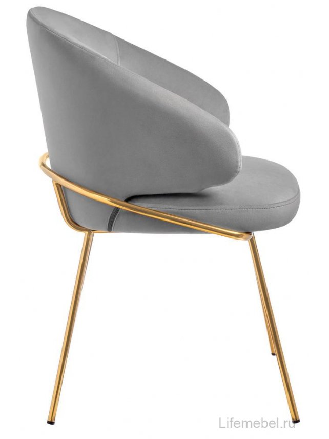 Кресло Emil серое / золотое