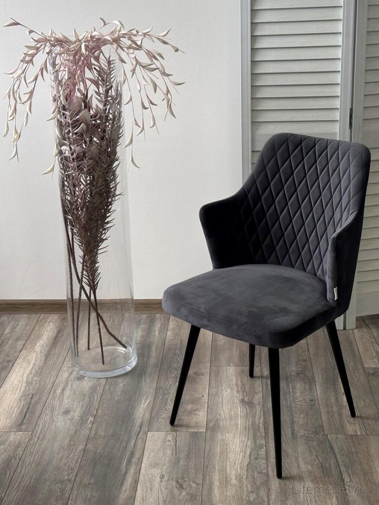 Кресло поворотное Herman темно-серое / черное