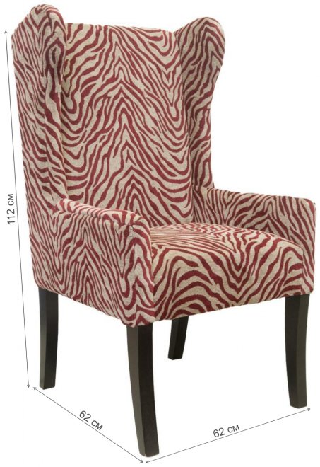 Кресло Zebra KY-3198 красный / бежевый