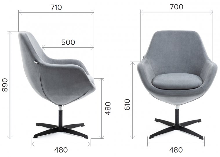 Обеденное кресло Everprof Rocky ткань оранжевый