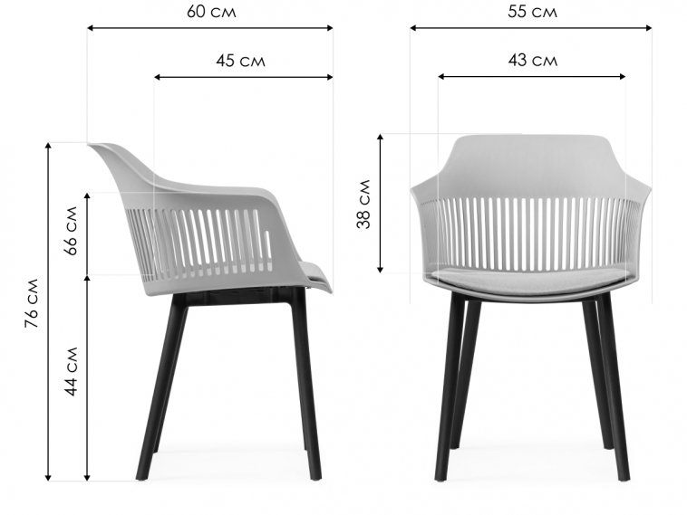 Пластиковый стул Crocs light green / black
