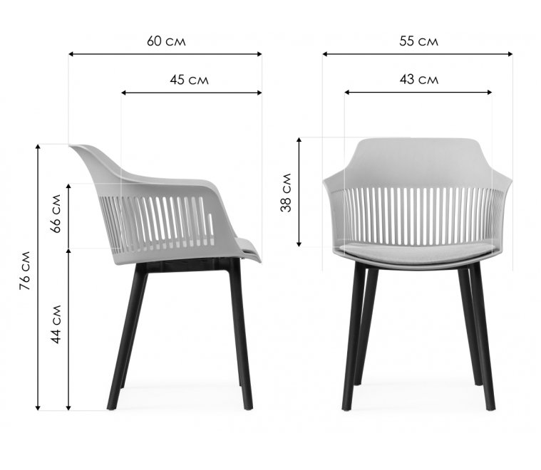 Пластиковый стул Crocs white / black