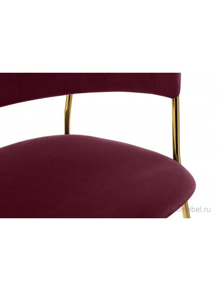 Стул на металлокаркасе Kamelia 1 wine red / gold