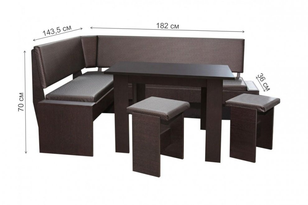 Кухонный уголок Чикаго венге / какао