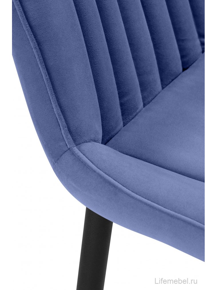 Полубарный стул Седа К синий велюр (velutto 48) / черный