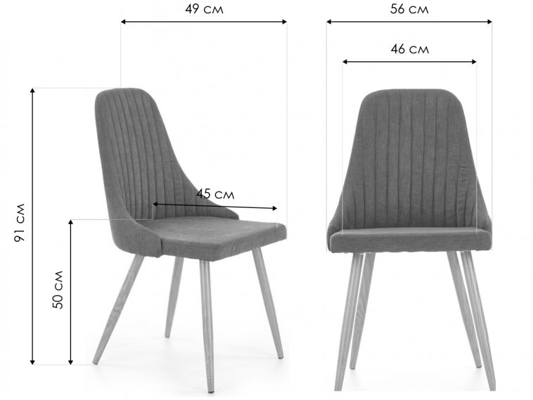 Стул на металлокаркасе K285 темно-серый