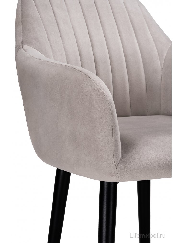 Кресло Бри дымчатое / черное