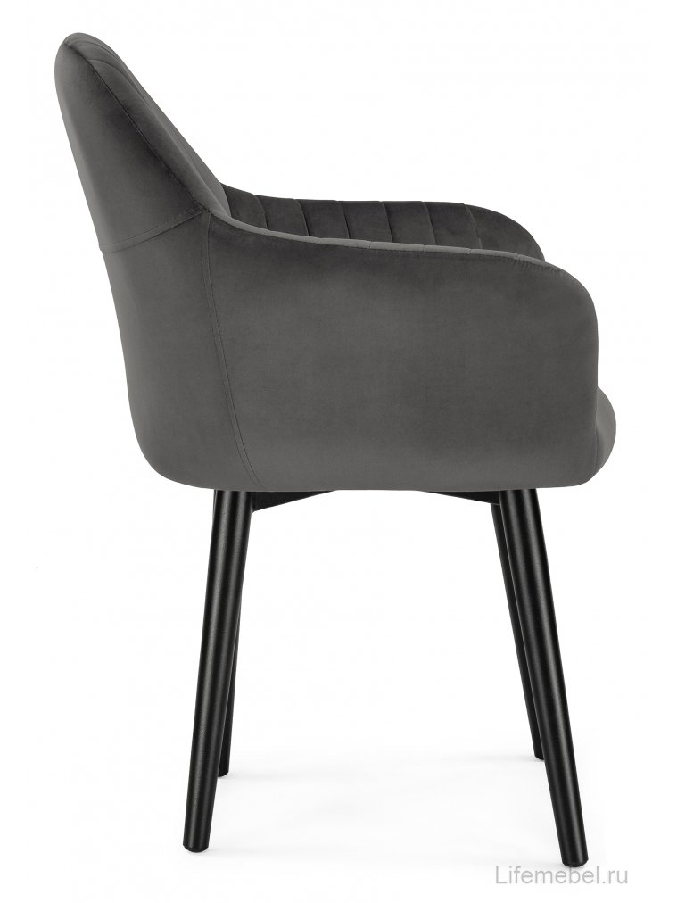 Кресло Бри серое / черное