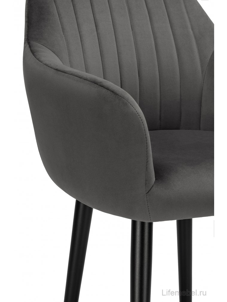 Кресло Бри серое / черное