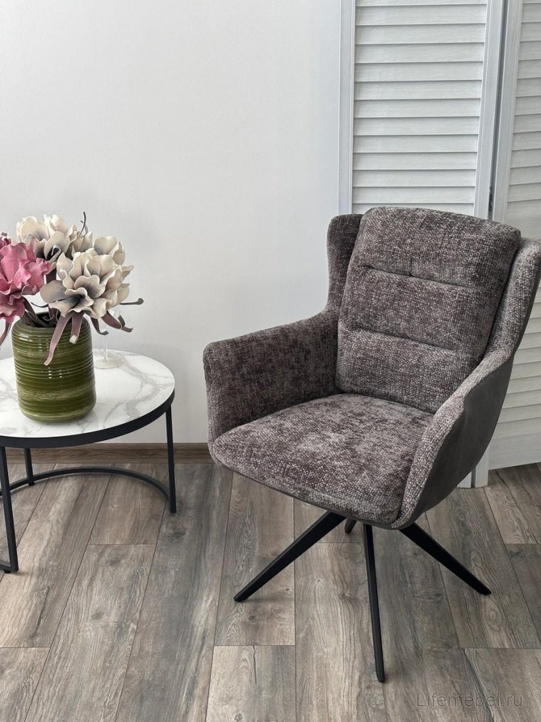 Кресло Garland 360 поворотное haga-16 серый / gino-457 серый / черный