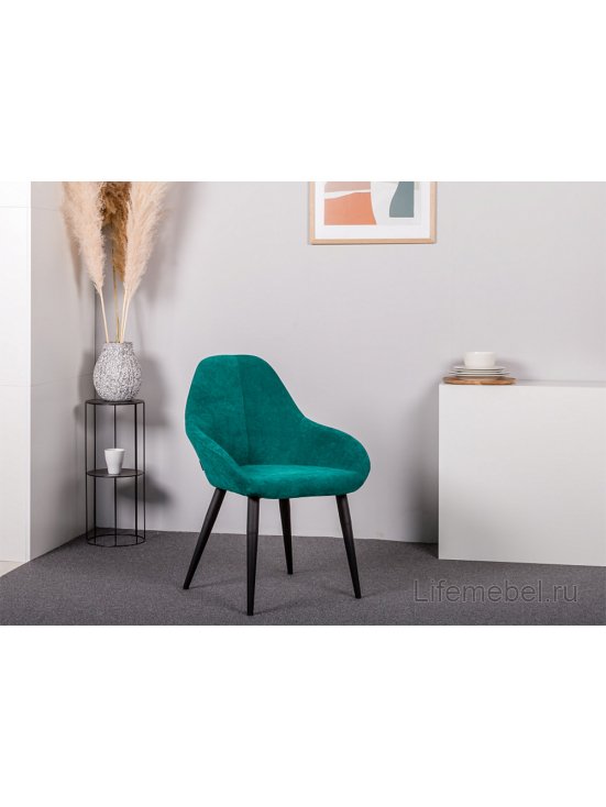 Кресло Kent изумрудное / чёрное