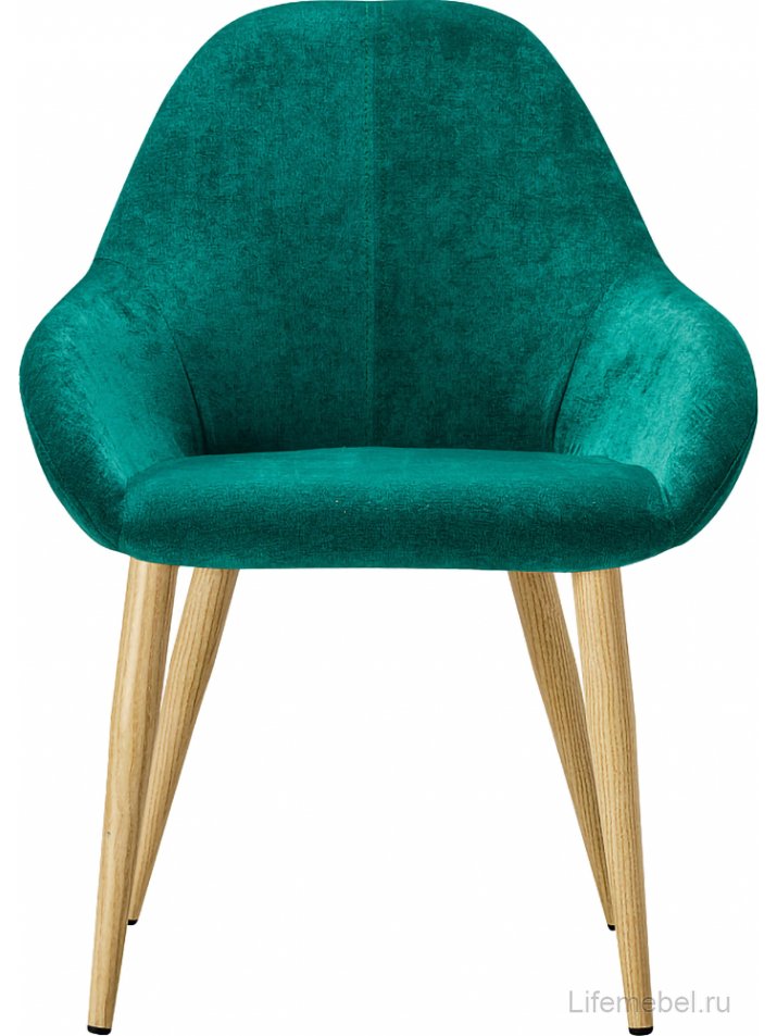 Кресло Kent изумрудный / натуральный дуб