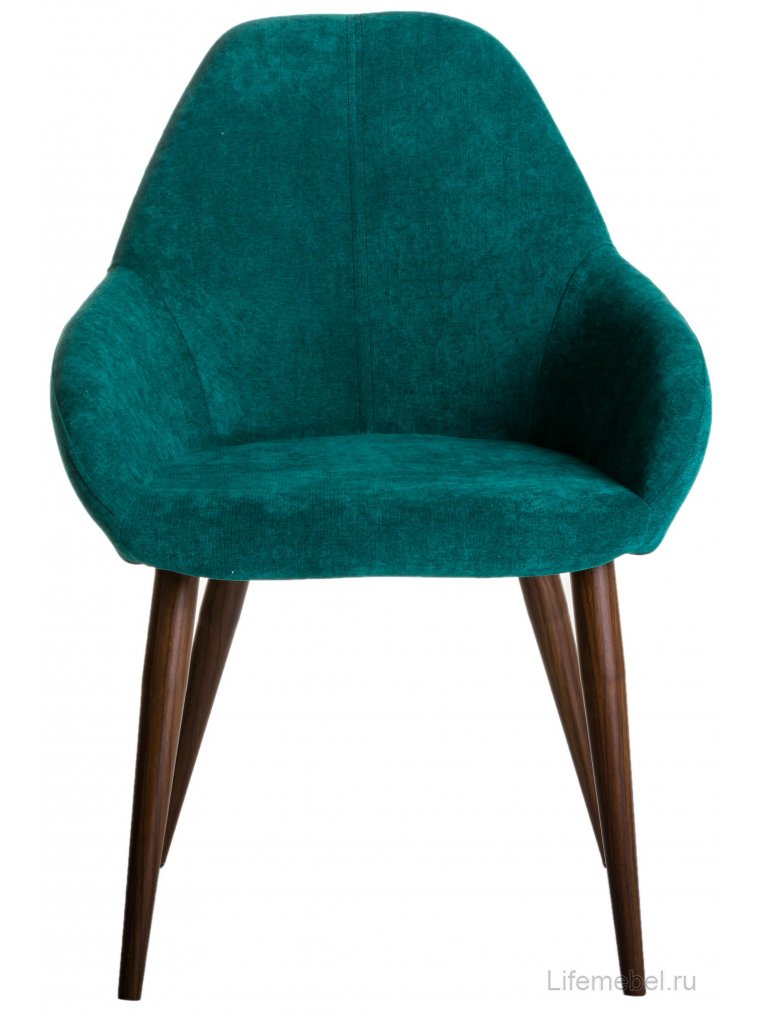 Кресло Kent изумрудный / тёмный орех