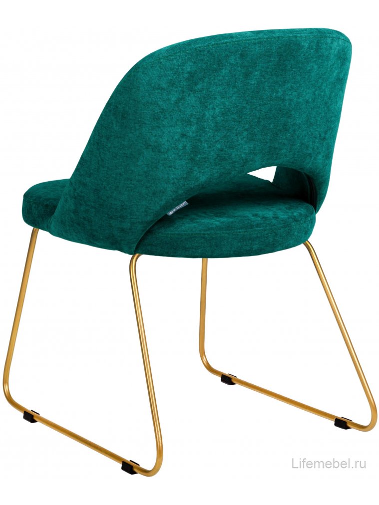 Кресло Lars Линк изумрудное / золотое